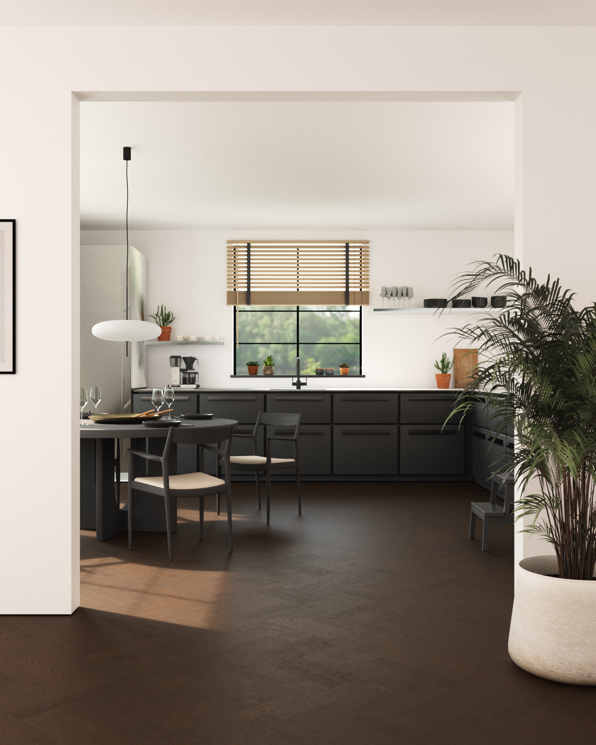 Belgotex Bjelin Parquet Herringbone 'Shadow Brown' - 0.452m2 per pack