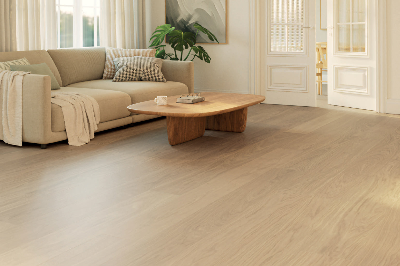 Belgotex Bjelin XL Hardened Timber 'Misty White, Select' - 1.812m2 per pack
