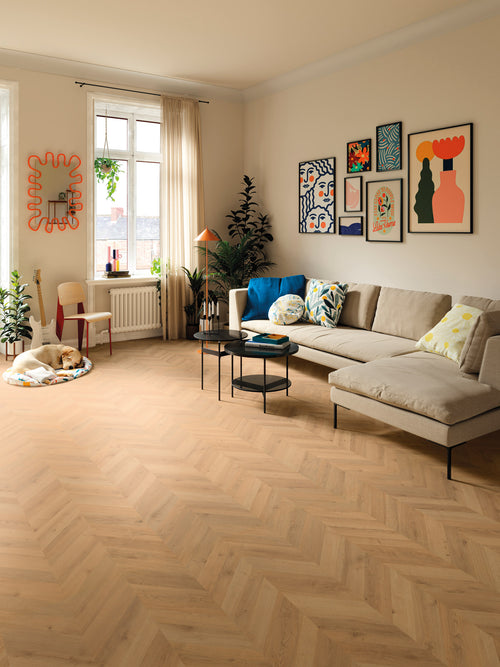 Belgotex Finfloor Supreme 'Dijon Chevron' - 1.886m2 per pack